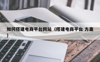 如何搭建电商平台网站（搭建电商平台 方案）