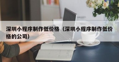 深圳小程序制作低价格（深圳小程序制作低价格的公司）